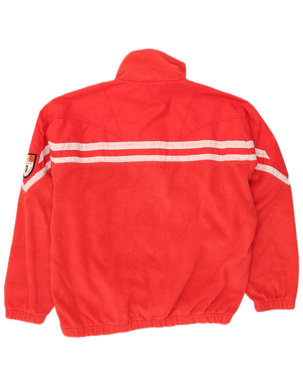 Anzi Besson Mens Loose Fit Graphic Fleece Jumper IT 50 Medium Red