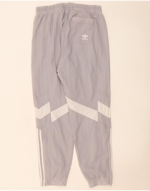Adidas Womens Tracksuit Trousers Joggers UK 14 Large Grey Colourblock