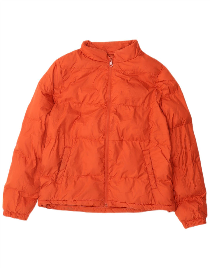 Fat Face Womens Padded Jacket UK 12 Medium Orange Polyester