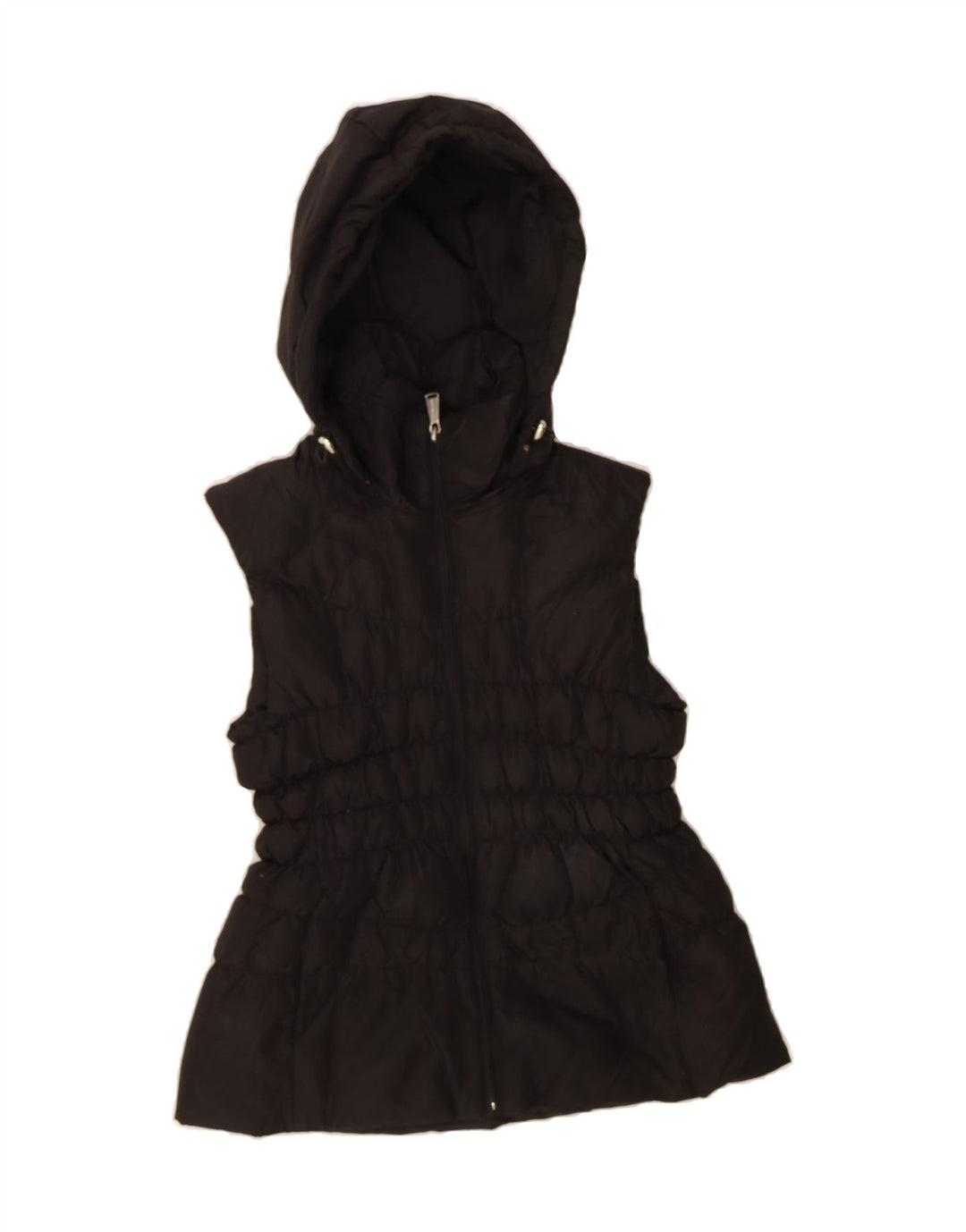 MICHAEL KORS Womens Hooded Padded Gilet UK 10 Small Black Polyester Vintage Michael Kors and Second-Hand Michael Kors from Messina Hembry 