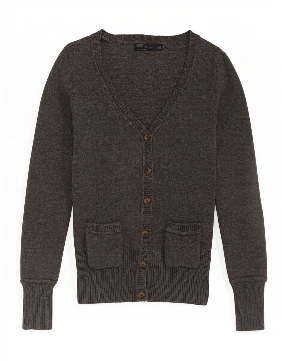 Zara Womens Cardigan Sweater UK 12 Medium Grey Cotton