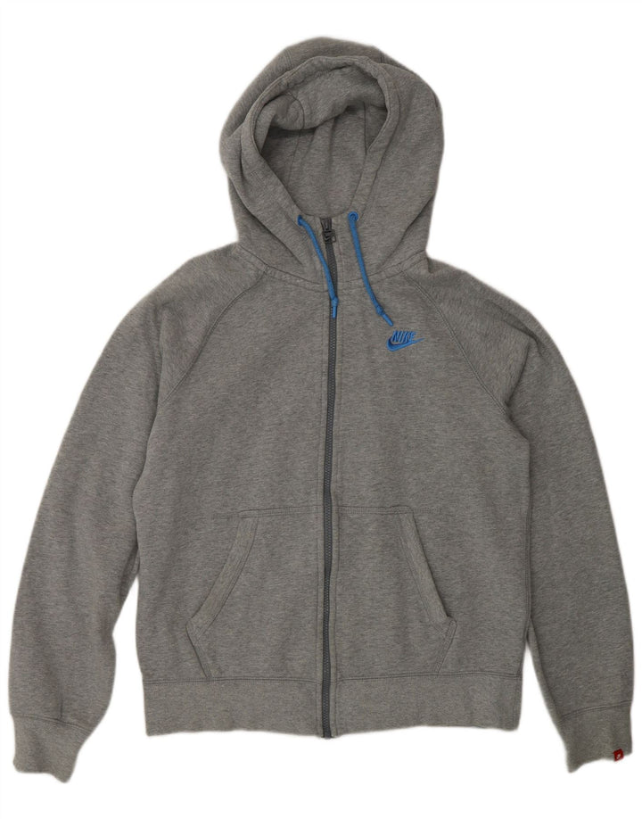 Nike Mens Zip Hoodie Sweater Medium Grey Cotton