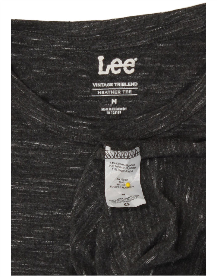 Lee Mens T-Shirt Top Medium Grey Flecked Cotton