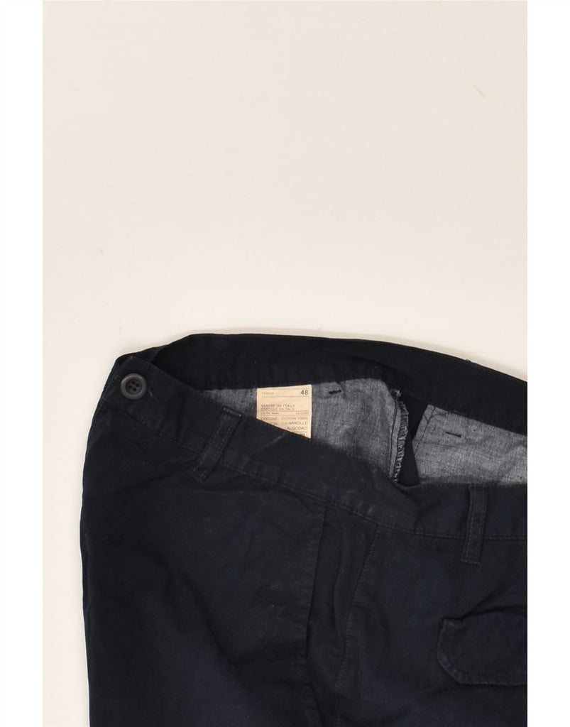 PLAYLIFE Mens Straight Cargo Trousers IT 48 Medium W30 L32 Navy Blue | Vintage Playlife | Thrift | Second-Hand Playlife | Used Clothing | Messina Hembry 