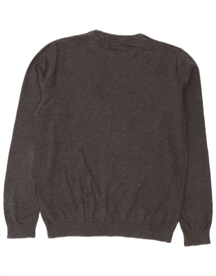 Jack & Jones Mens Crew Neck Jumper Sweater Small Grey Cotton