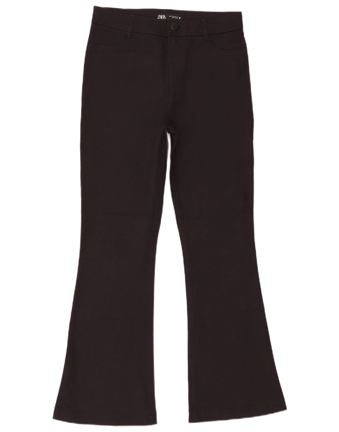 Zara Womens Flare Casual Trousers Medium W28 L29 Black