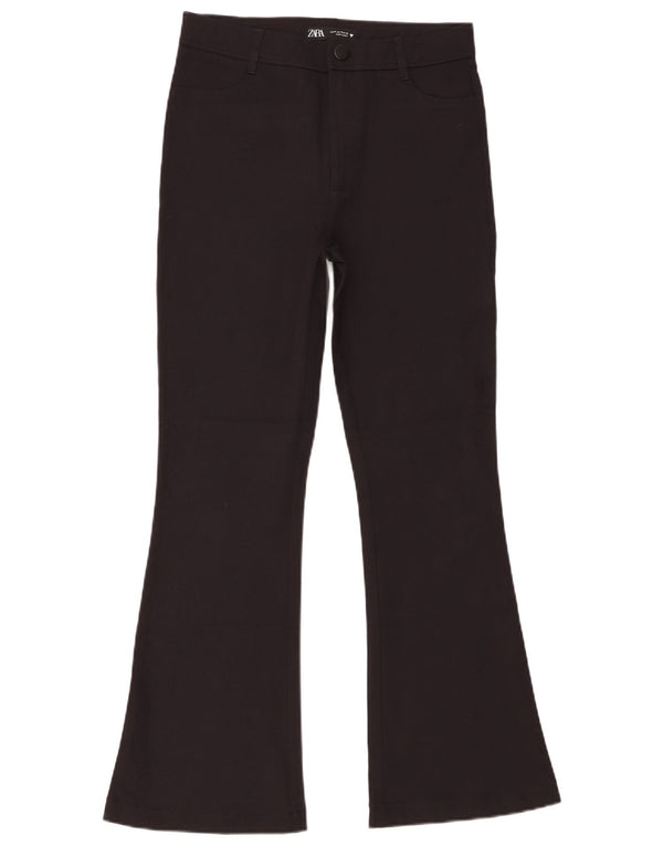 Zara Womens Flare Casual Trousers Medium W28 L29 Black