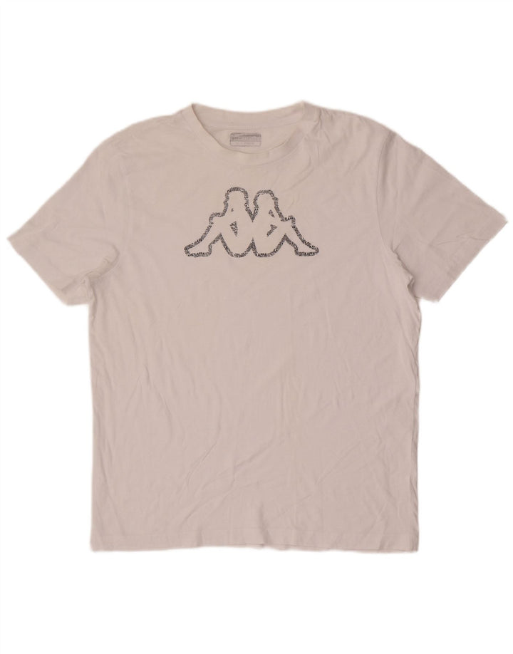 KAPPA Mens Graphic T-Shirt Top Large White