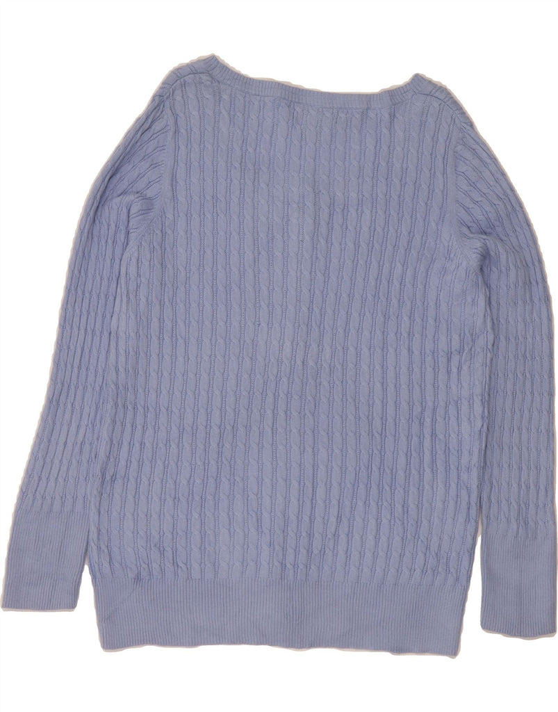 EDDIE BAUER Womens Boat Neck Jumper Sweater UK 18 XL Blue Cotton Vintage Eddie Bauer and Second-Hand Eddie Bauer from Messina Hembry 