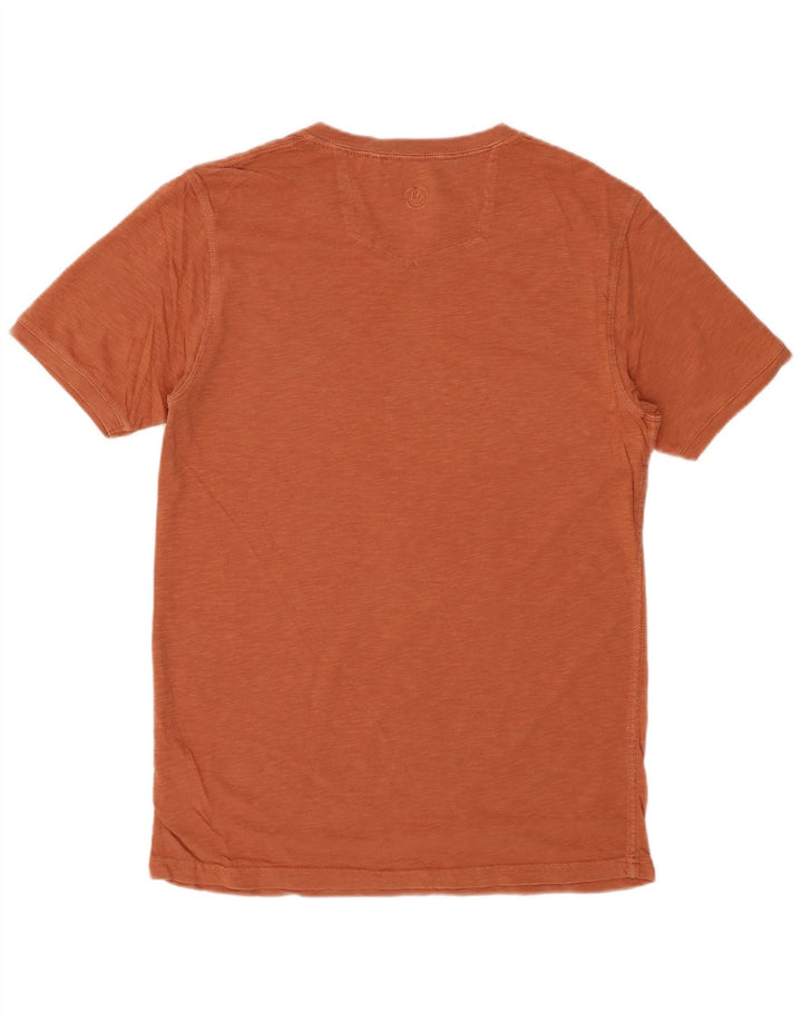 FAT FACE Mens T-Shirt Top Small Brown Flecked Cotton
