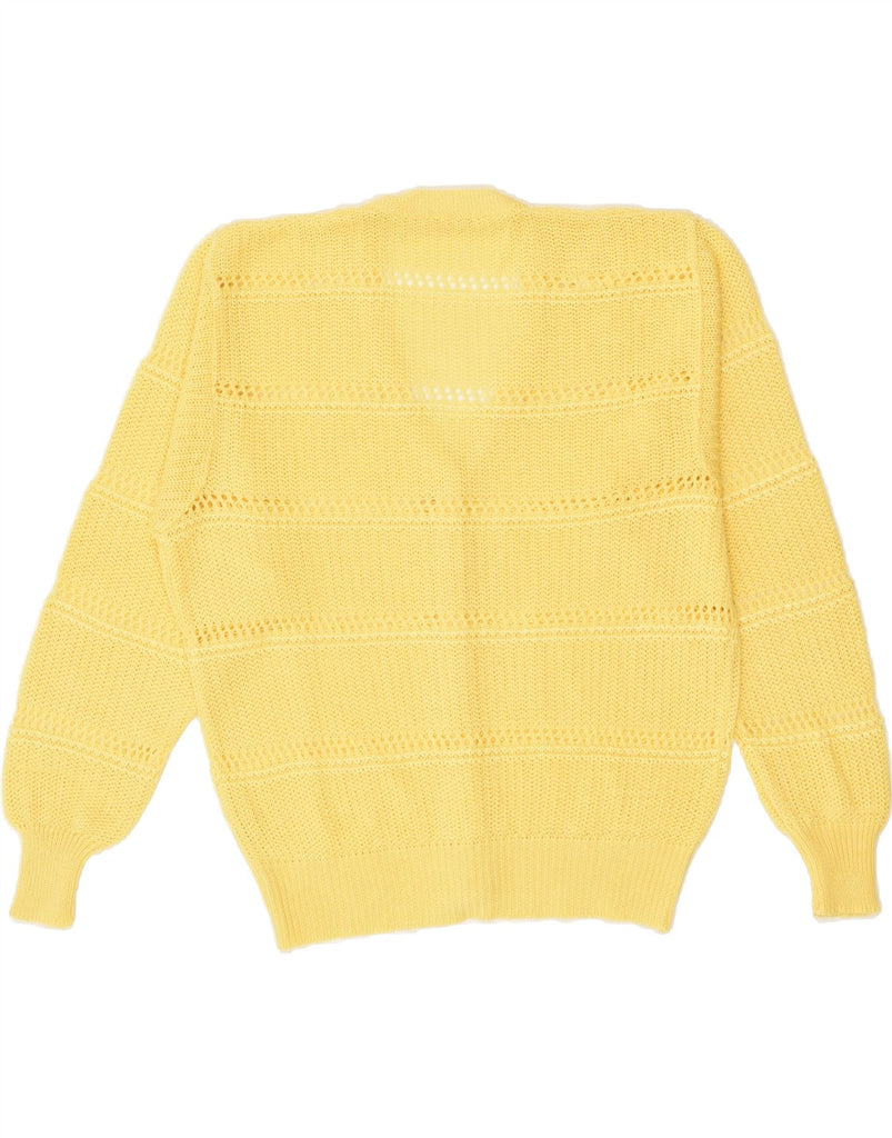 VINTAGE Womens Cardigan Sweater IT 48 XL Yellow Cotton | Vintage Vintage | Thrift | Second-Hand Vintage | Used Clothing | Messina Hembry 