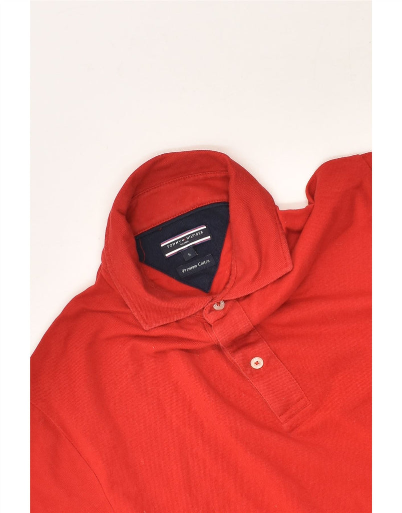 TOMMY HILFIGER Mens Polo Shirt Small Red Cotton | Vintage Tommy Hilfiger | Thrift | Second-Hand Tommy Hilfiger | Used Clothing | Messina Hembry 