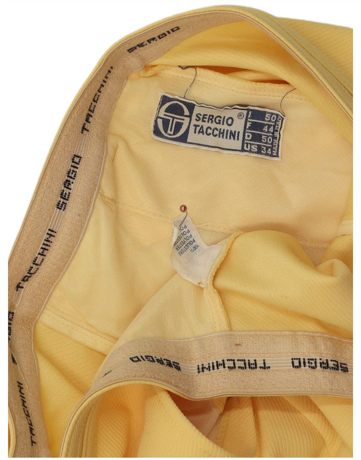 Sergio Tacchini Mens Chino Shorts IT 50 Large W34 Yellow Polyester