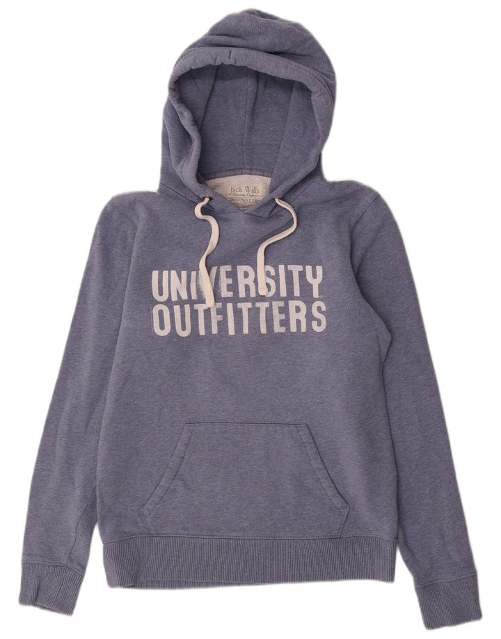 JACK WILLS Womens Hoodie Jumper UK 12 Medium  Navy Blue