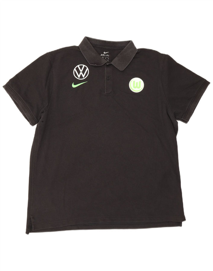 Nike Mens Graphic Polo Shirt XL Black Cotton