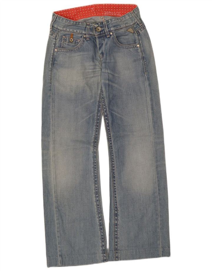 Replay Womens Low Waist Bootcut Jeans W25 L32 Blue Cotton