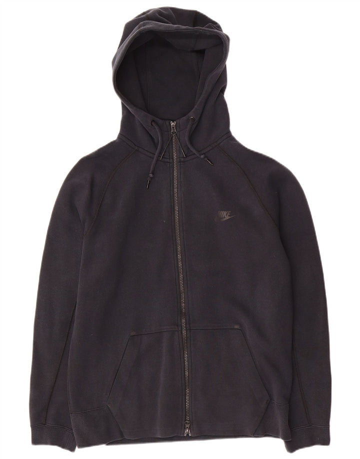Nike Mens Zip Hoodie Sweater Medium Black Cotton