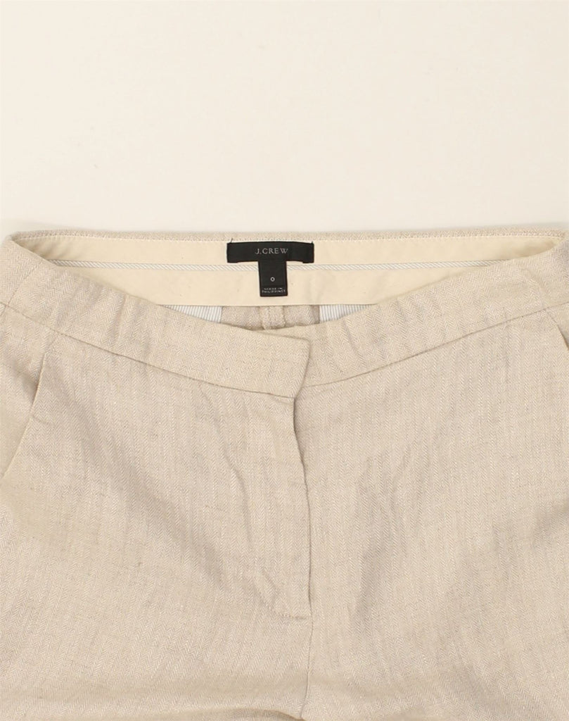 J. CREW Womens Casual Shorts US 0 XS W28  Beige Linen | Vintage J. Crew | Thrift | Second-Hand J. Crew | Used Clothing | Messina Hembry 