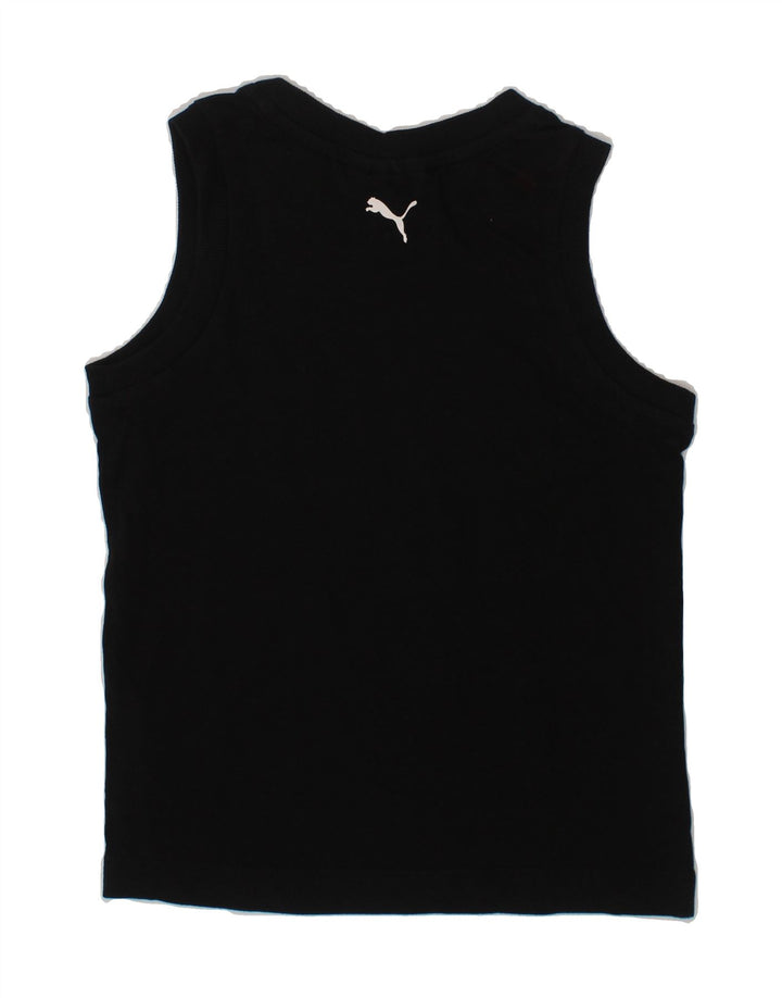 PUMA Boys Graphic Vest Top 5-6 Years XS Black Cotton Vintage Puma and Second-Hand Puma from Messina Hembry 
