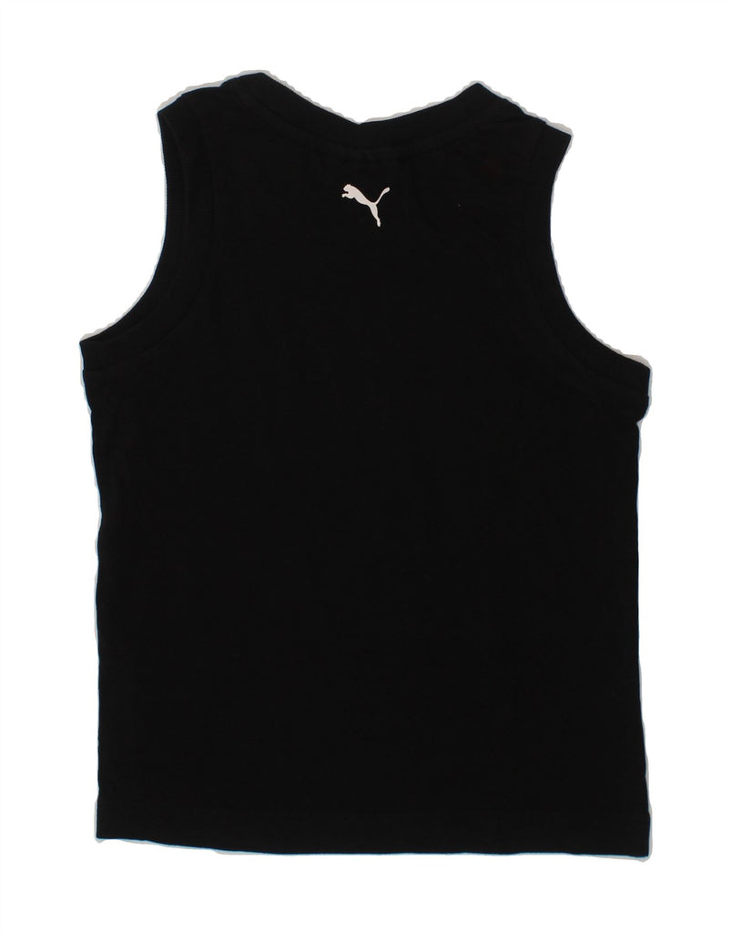 PUMA Boys Graphic Vest Top 5-6 Years XS Black Cotton Vintage Puma and Second-Hand Puma from Messina Hembry 