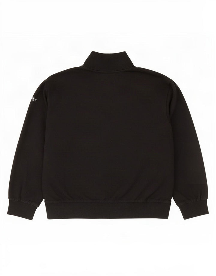 Fila Womens Oversized Tracksuit Top Jacket UK 10 Small Black Cotton