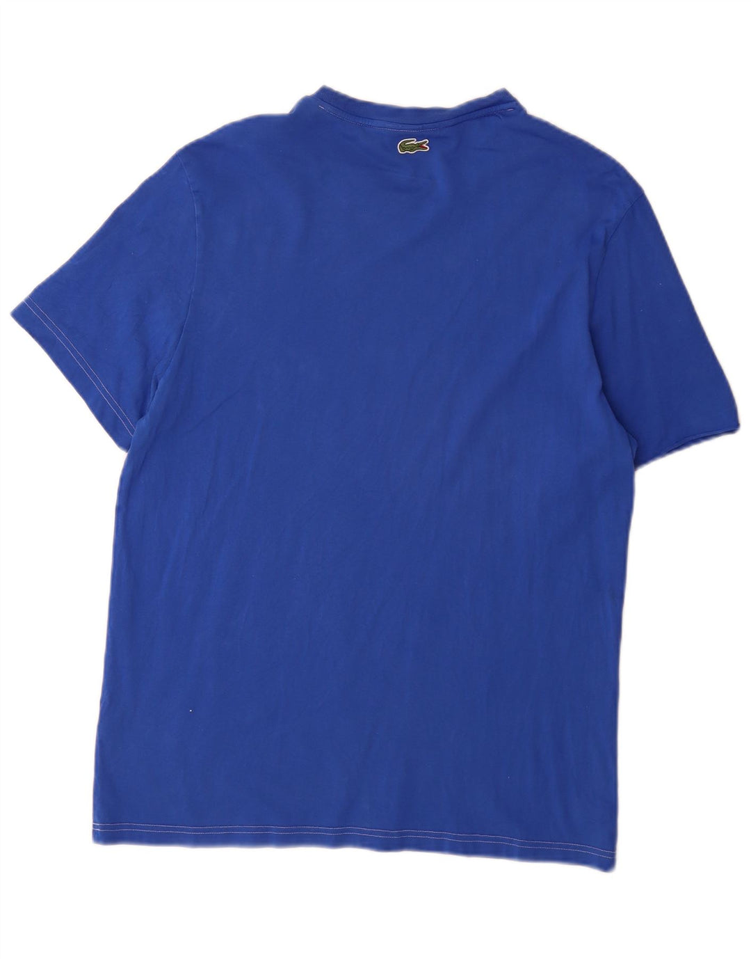 Lacoste Mens Regular Fit Graphic T-Shirt Top Size 5 Large Blue Cotton