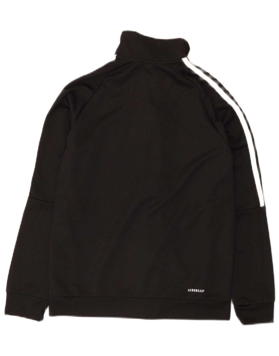Adidas Boys Aeroready Tracksuit Top Jacket 11-12 Years Black Polyester