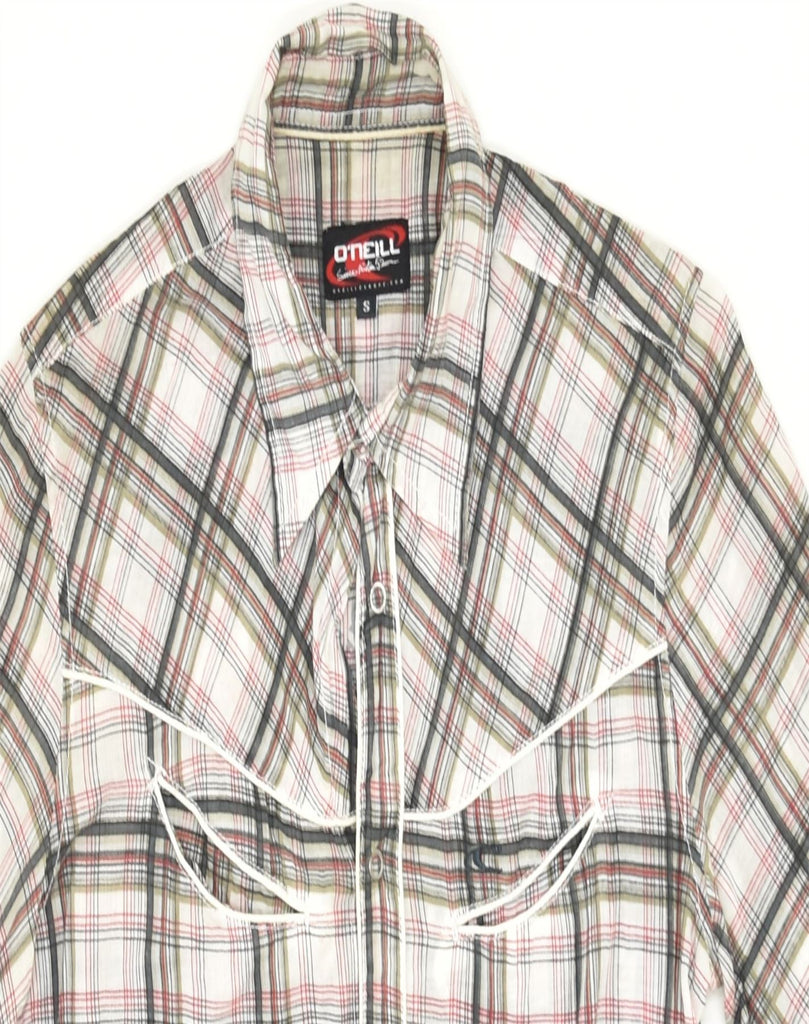 O'NEILL Mens Short Sleeve Shirt Small Grey Check Cotton | Vintage | Thrift | Second-Hand | Used Clothing | Messina Hembry 