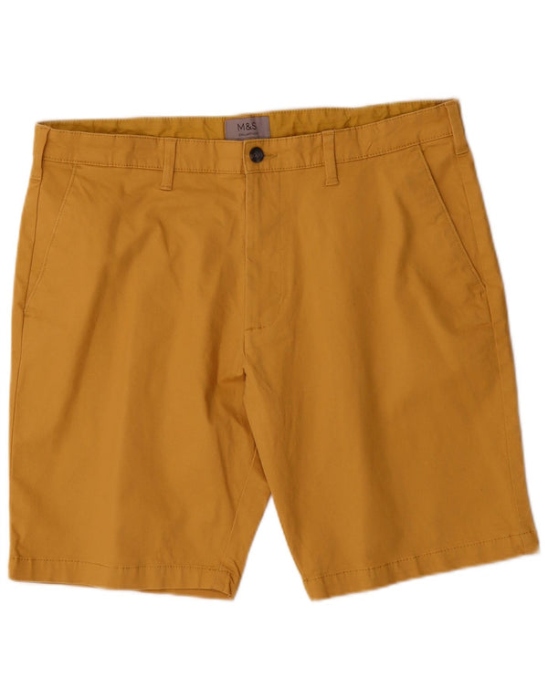 Marks & Spencer Mens Chino Shorts  W36 Large Yellow Cotton