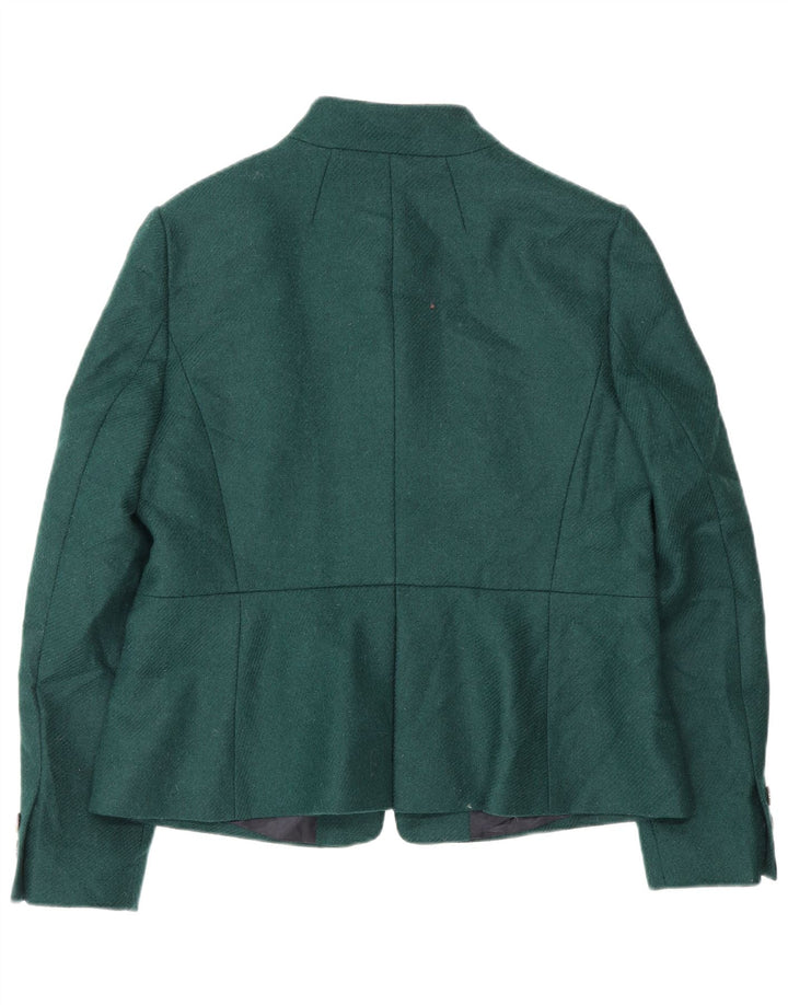 Hobbs Womens 5 Button Blazer Jacket UK 14 Large  Green Wool