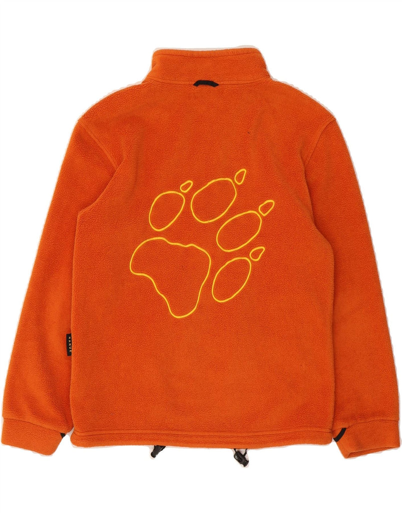 JACK WOLFSKIN Girls Graphic Fleece Jacket 11-12 Years Orange Polyester Vintage Jack Wolfskin and Second-Hand Jack Wolfskin from Messina Hembry 