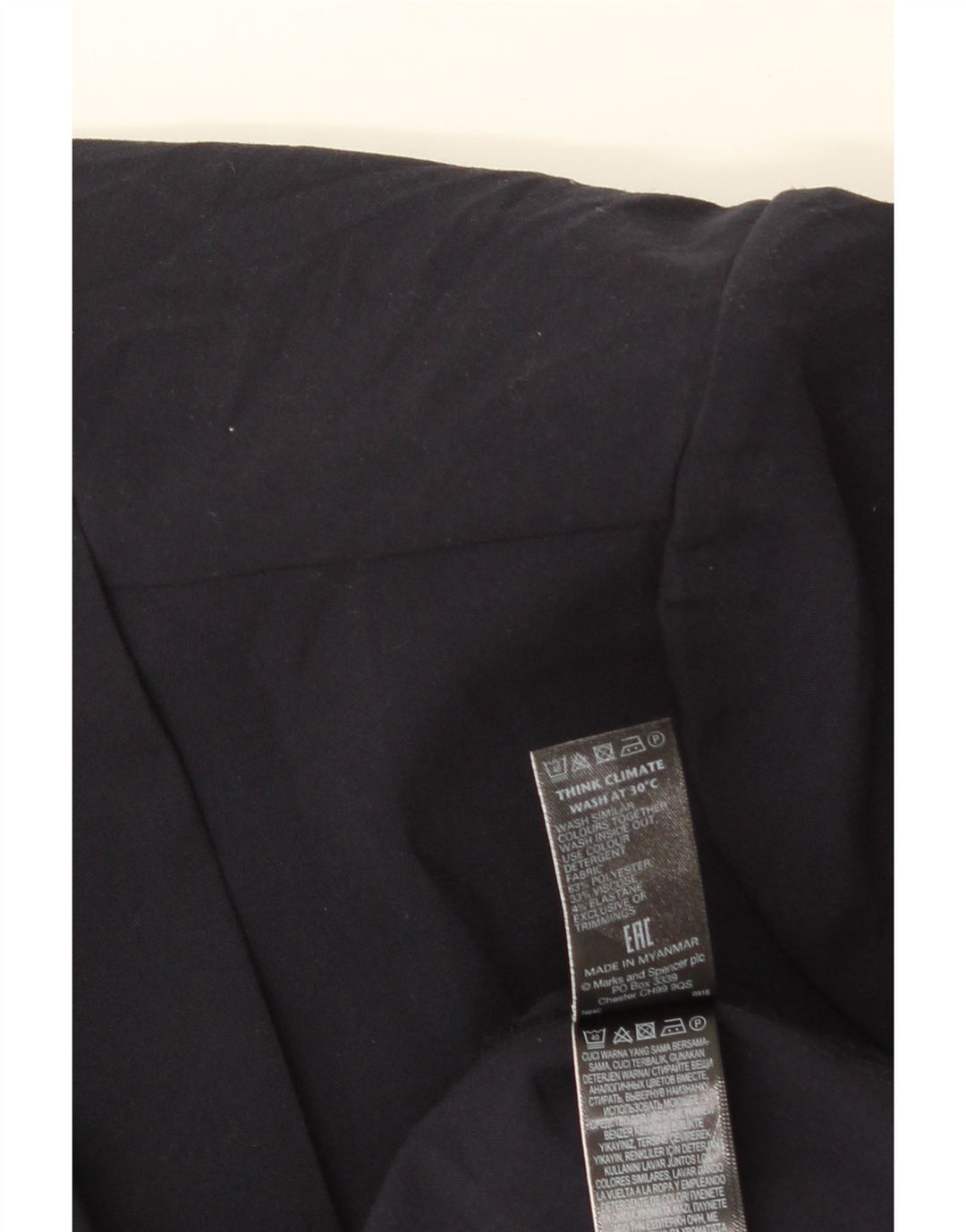 Marks & Spencer Womens Open Blazer Jacket UK 20 2XL Navy Blue Polyester