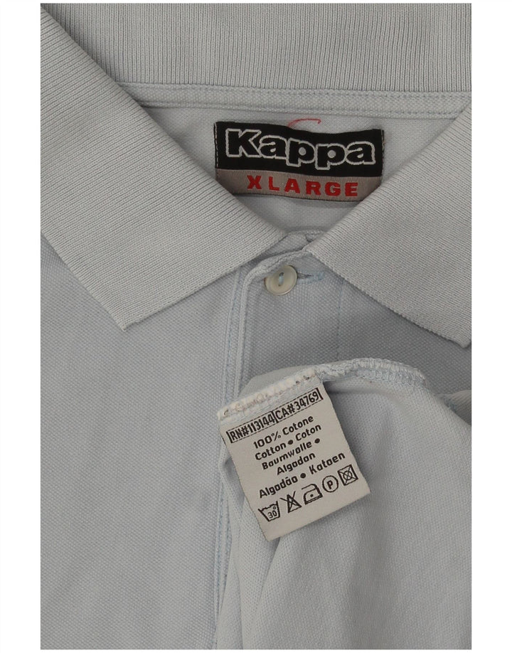 Kappa Mens Polo Shirt XL Blue Cotton