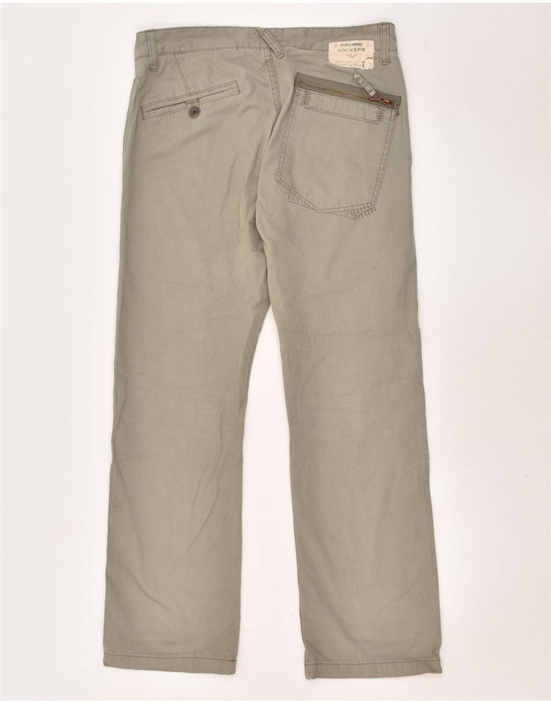 DOCKERS Mens Straight Chino Trousers W32 L32  Grey Cotton | Vintage Dockers | Thrift | Second-Hand Dockers | Used Clothing | Messina Hembry 