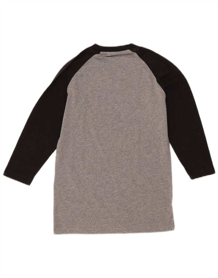 VANS Womens Top 3/4 Sleeve UK 10 Small Grey Colourblock Cotton