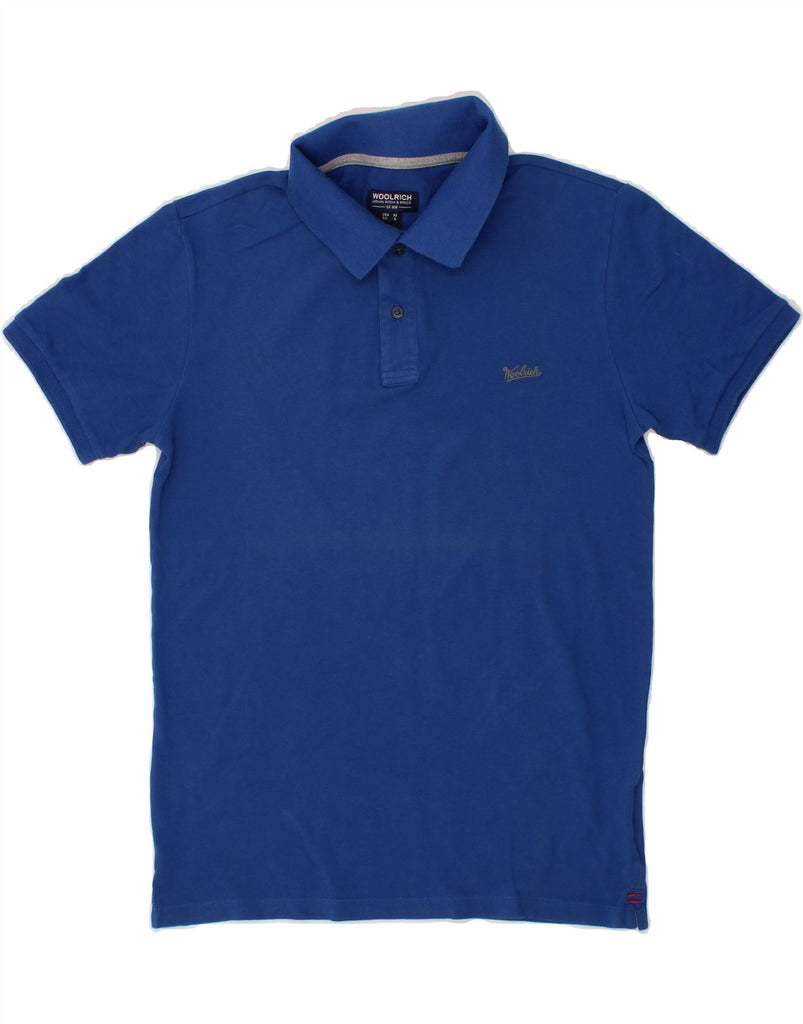 WOOLRICH Mens Polo Shirt Small Navy Blue Cotton Vintage Woolrich and Second-Hand Woolrich from Messina Hembry 