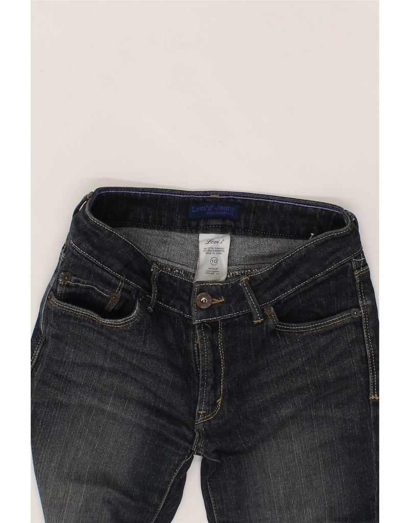 LEVI'S Girls Slim Fit Straight Jeans 9-10 Years W26 L28 Blue Cotton Vintage Levi's and Second-Hand Levi's from Messina Hembry 