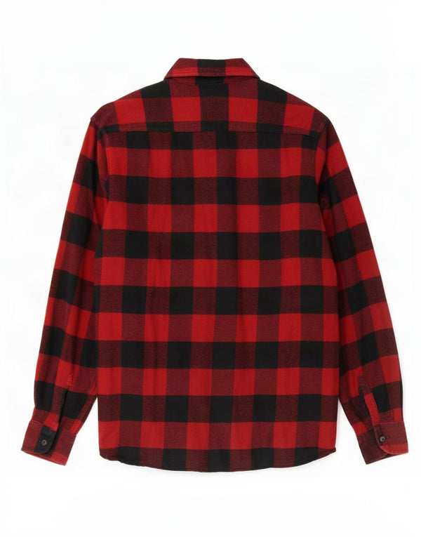 Levi's Mens Flannel Shirt Medium Red Gingham Cotton