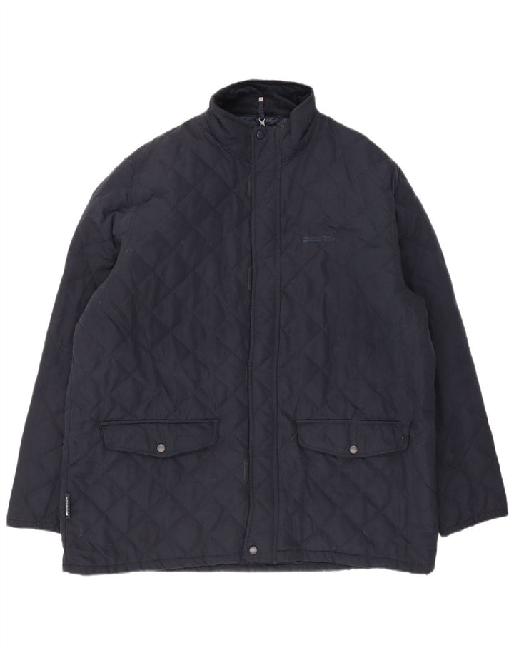 Mountain Warehouse Mens Quilted Jacket UK 44 2XL Navy Blue Polyester