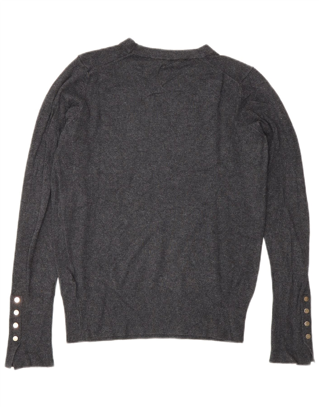 Zara Womens Crew Neck Jumper Sweater UK 10 Small Grey Viscose