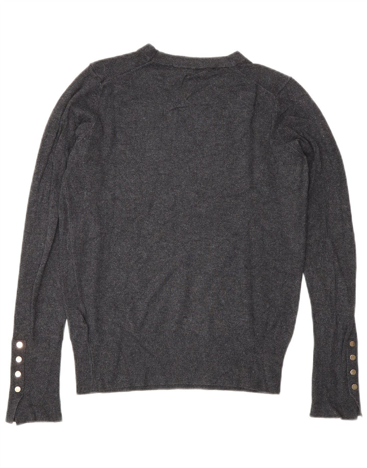 Zara Womens Crew Neck Jumper Sweater UK 10 Small Grey Viscose