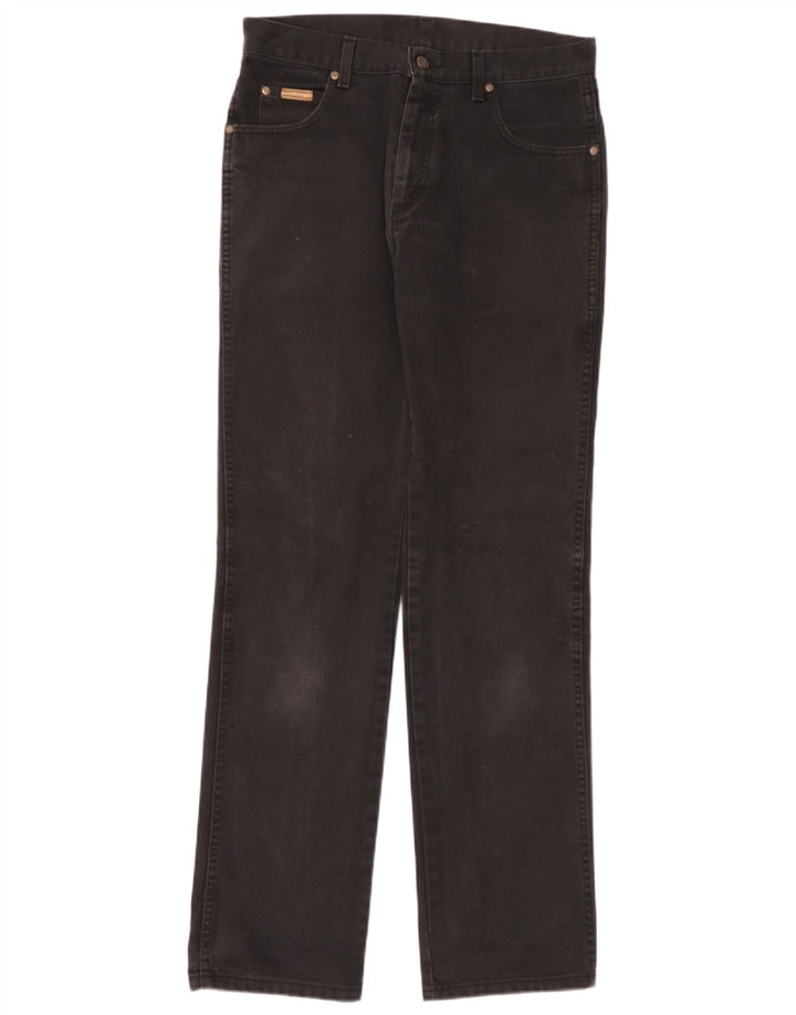 Wrangler Mens Texas Straight Jeans W32 L34 Black Cotton