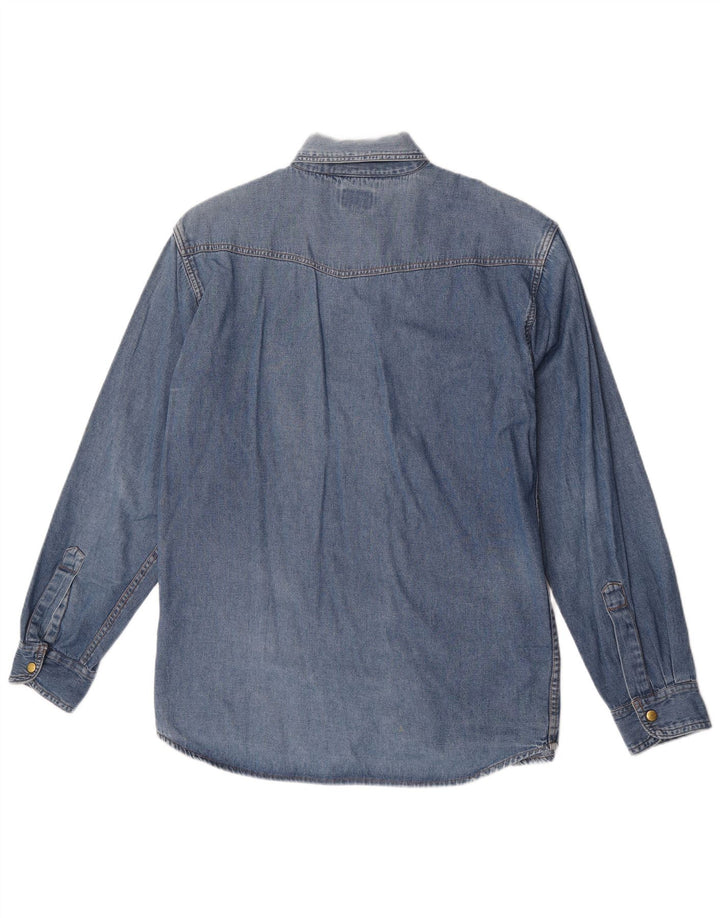 Tailor & Son Mens Denim Shirt Size 41/42 Large Blue