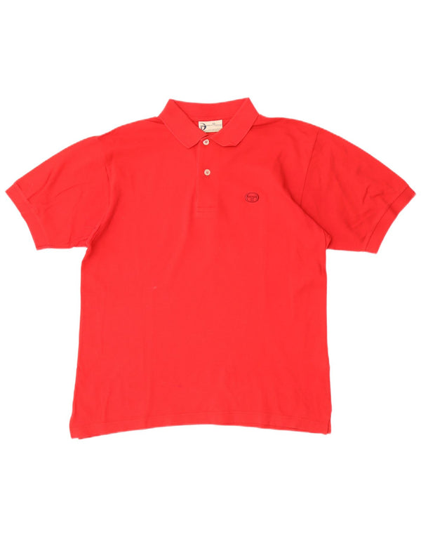 SERGIO TACCHINI Mens Polo Shirt IT 46 Small Red Cotton