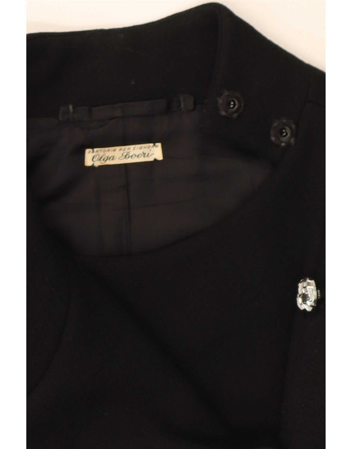 Vintage Womens Overcoat UK 10 Small Black