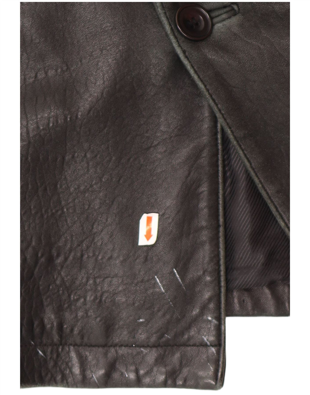 SUMMIT Mens Leather Coat UK 42 XL Black Leather