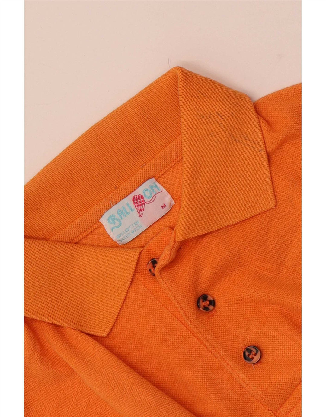 Ball On Mens Polo Shirt Medium Orange Cotton