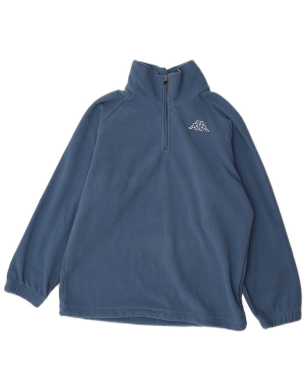 Kappa Boys Zip Neck Fleece Jumper 13-14 Years 2XL Blue Polyester