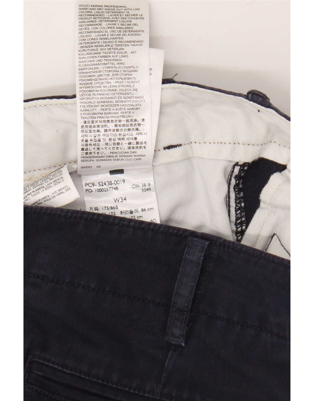 Levi's Mens Chino Shorts W34 Large Navy Blue Cotton