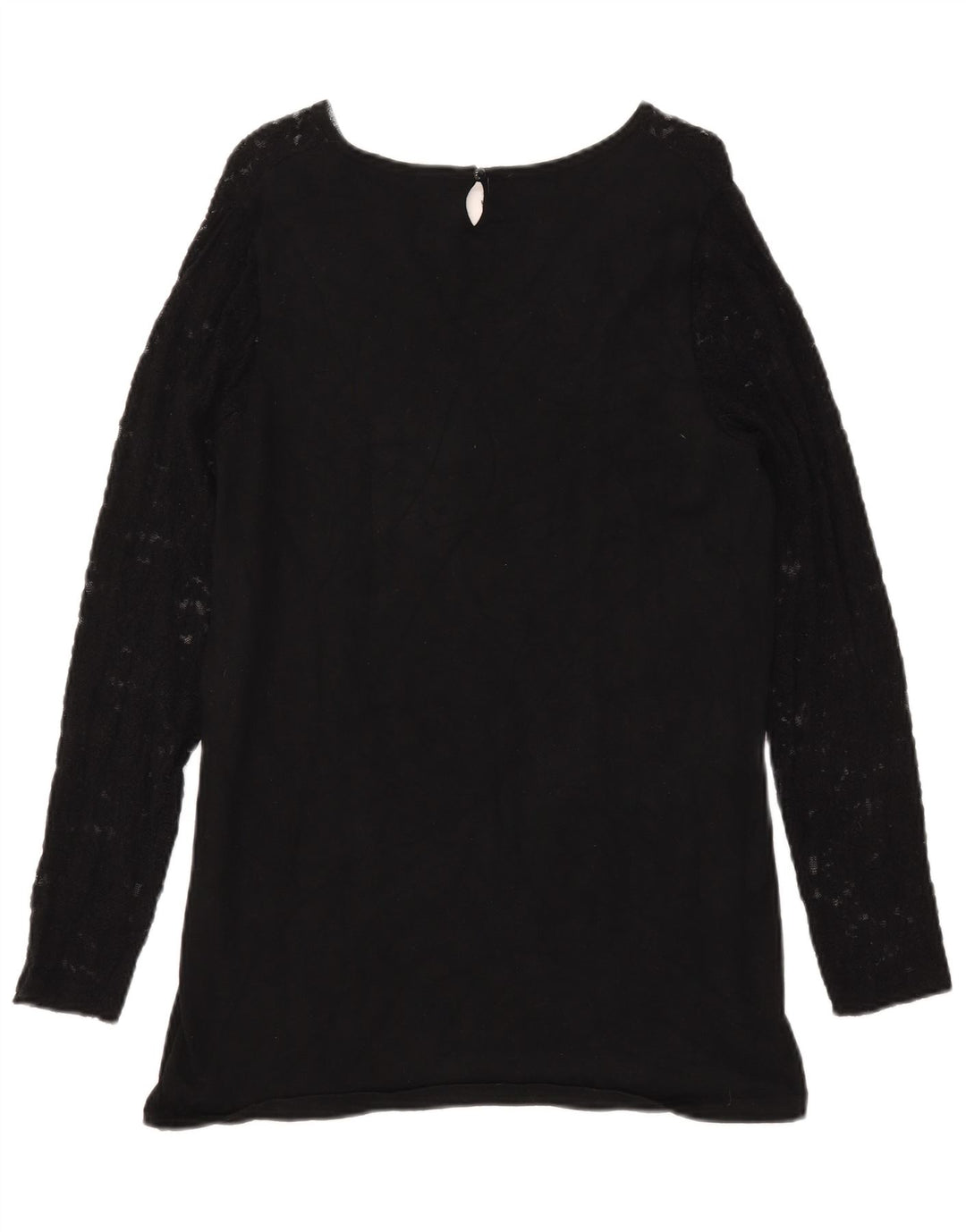 Marks & Spencer Womens Crew Neck Jumper Sweater UK 12 Medium Black